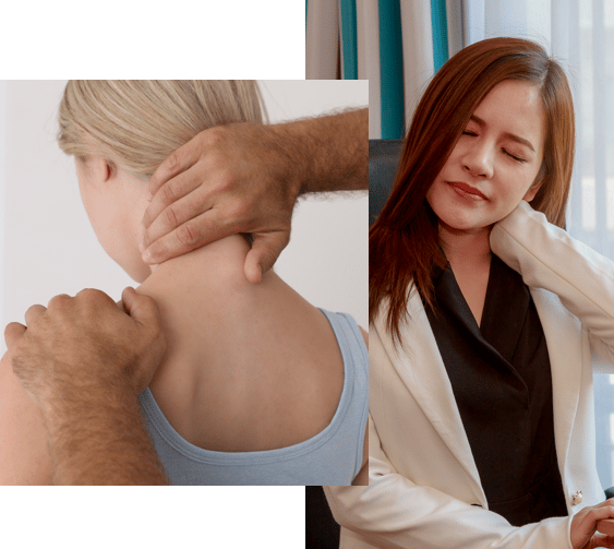 A woman getting a spinal adjustment by a chirospot expert